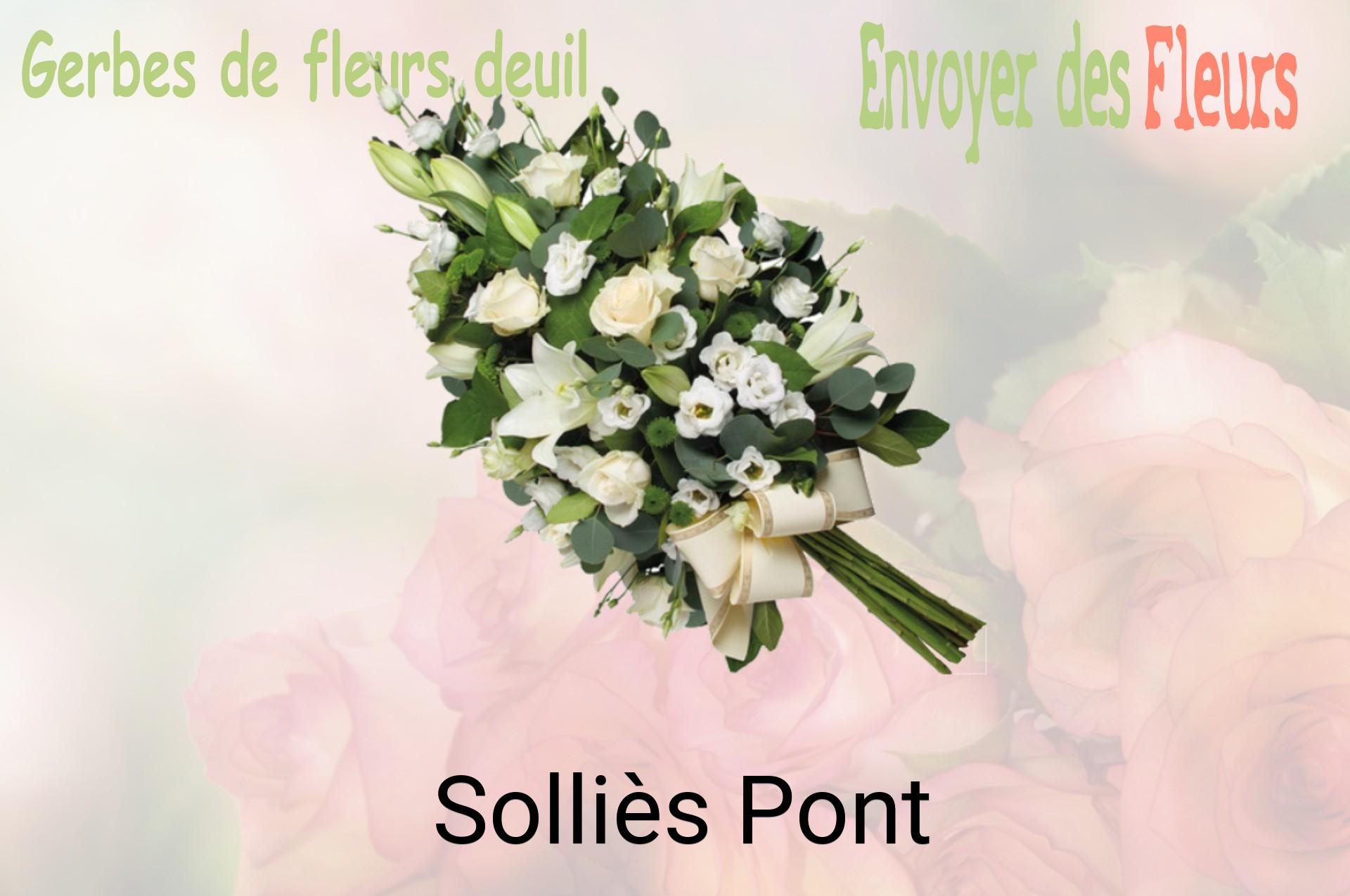 Gerbe de fleurs de deuil livrée à Solliès-Pont
